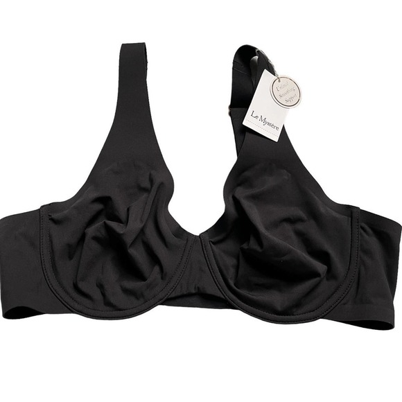 Le Mystere Smooth Shape Unlined Underwire Bra 9312 Black Size 36D NWT - Picture 3 of 12